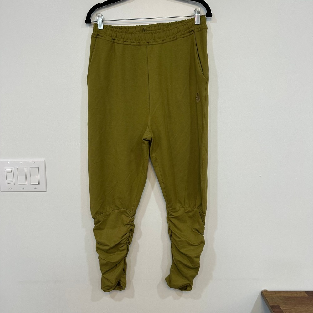 Free People Movment Womens Sweatpants Small Olive Green Joggers Field Goal - Picture 2 of 11